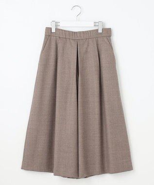 自由区 【洗える】ウォッシャブルウールサキソニーキュロット パンツ TOPモカ