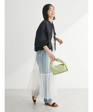 Green Parks シアーショート丈ブルゾン Black