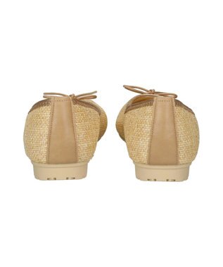 Bridget Birkin ＜3E＞【Bridget Birkin Walk】ラメパナマ調バレエパンプス ベージュ雑材