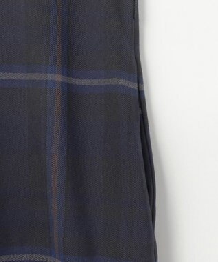 J.PRESS LADIES L 【洗える】テトロンレーヨン/ウール milledタータン ワンピース ネイビーチェック系