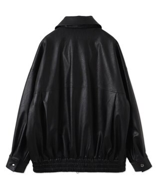 WEGO ヴィンテージライクPUフライトジャケット ブラック