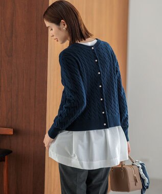 組曲 ストレッチ天竺ティアード ロングＴシャツ アイボリー系