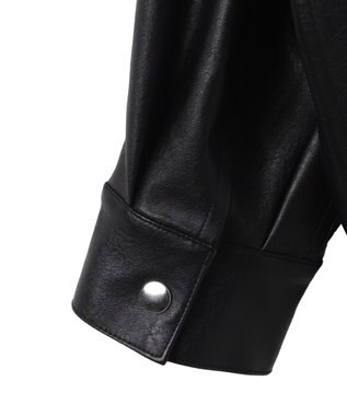 WEGO ヴィンテージライクPUフライトジャケット ブラック