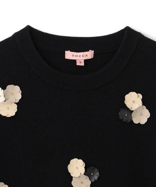 TOCCA FLOWER BONBON ニットプルオーバー ブラック系