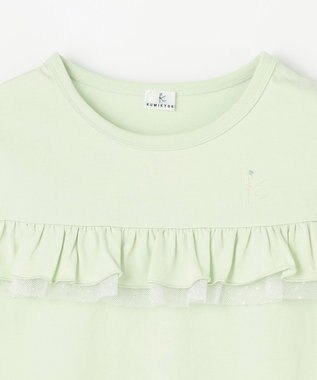組曲 KIDS 【UVケア】【110-140㎝】フレアラッフル Tシャツ メロン