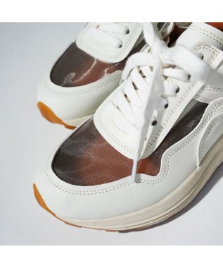 MODE ET JACOMO <carino>シースルー厚底スニーカー ホワイトコンビ
