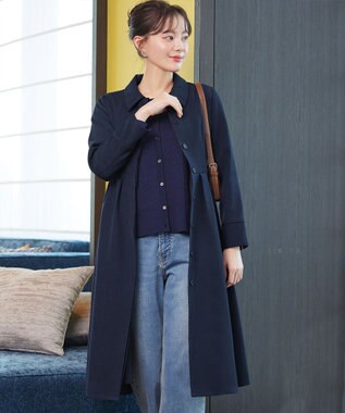 Tiaclasse L 【新色追加】ステンカラードレスコート ネイビー