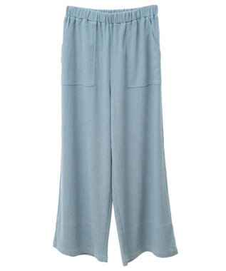 Green Parks 配色ステッチ楊柳イージーパンツ Sax