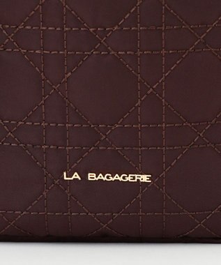 LA BAGAGERIE グリッドキルティングショルダー ワイン