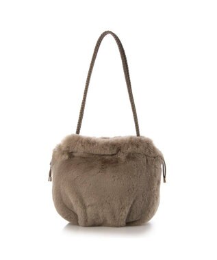 UNBILLION カシュカシュ cachecache / ロングハンドルエコファー巾着トート オーク