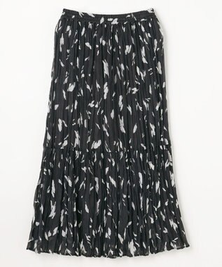 ANY アートドットプリントスカート スレートベース