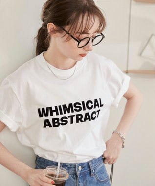 WEGO 【ANGIE VINTAGE】フロッキーロゴプリントTシャツ 柄1