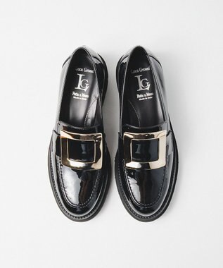 BONTRE 【Oggi 2月号掲載】【LucaGrossi/ルカグロッシ】スクエアメタルバックルローファー/K199M-VA ブラック