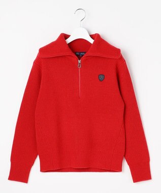 23区GOLF 【WOMEN】ウイングカラーニット レッド系