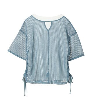 Green Parks ＳＥＴ２点　メッシュ＋ノースリーブロゴプルオーバー Blue