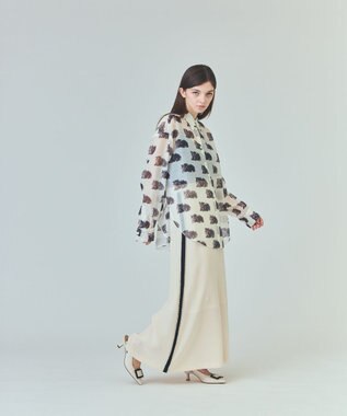 GRACE CONTINENTAL シアーCatブラウス キナリ