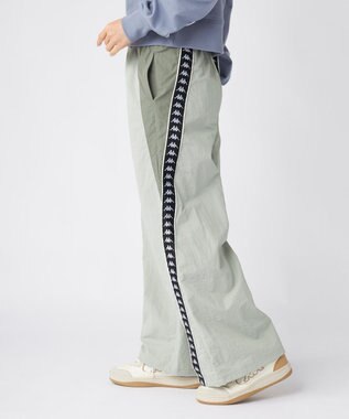 OP／FILA 【Kappa】 ワイドシルエット バンダナイロントラックパンツ グレー