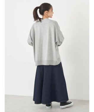 earth music&ecology ＵＶカット加工　ＢＩＧカーディガン Light Gray Mixture