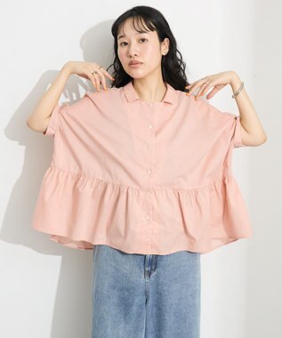 CRAFT STANDARD BOUTIQUE ペプラムブラウス Pink