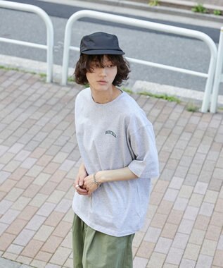 WEGO 【ユニセックス着用ITEM/綿100%/SMLサイズ展開】リラックスフィットワンポイントT（S） グレー