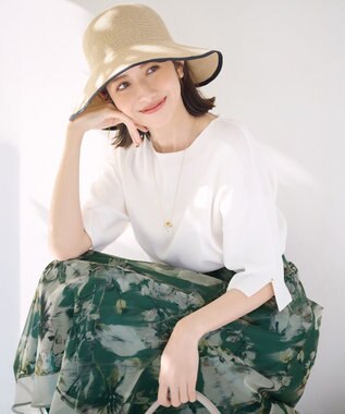 ANY SIS 【接触冷感・UVカット・洗える】ビューティクールボートネック プルオーバー オフ