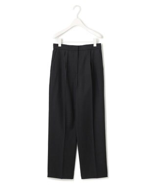 ICB L 【接触冷感・速乾・洗える】T.R.Liプレーンウィーブ ストレートパンツ ブラック系