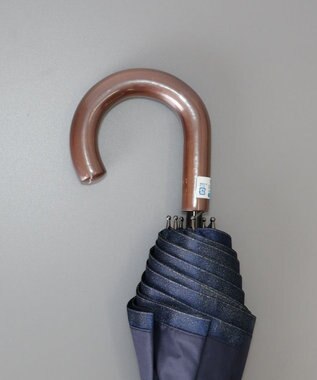 AURORA BLAO (ブラオ) 切り継ぎテープ柄 晴雨兼用傘(折りたたみ傘) ダークネイビー