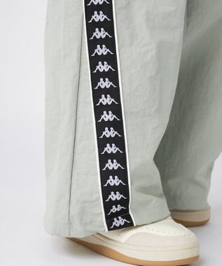 OP／FILA 【Kappa】 ワイドシルエット バンダナイロントラックパンツ グレー