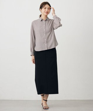 J.PRESS LADIES 【WEB限定】リブダンボール スカート 【WEB限定】ブラック系