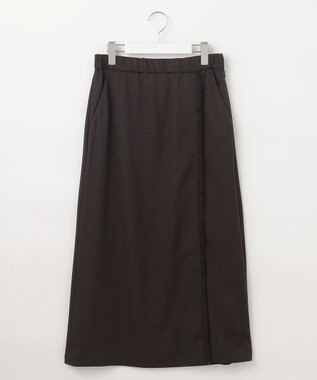 自由区 S 【セットアップ対応・接触冷感・UVカット・洗える】ライトバスケットクロス スカート ダークブラウン