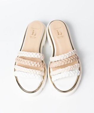 BONTRE 【LucaGrossi/ルカグロッシ】編み込みベルトサンダル ホワイト