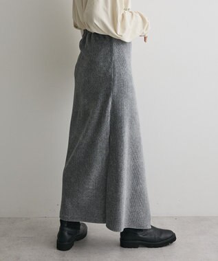 CRAFT STANDARD BOUTIQUE カットコーデュロイラップ風スカート Gray Mixture