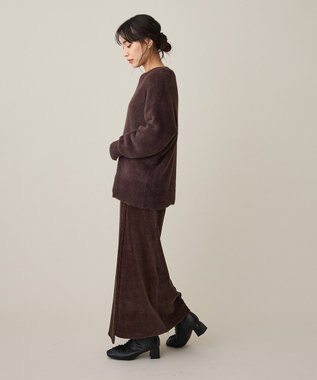 CRAFT STANDARD BOUTIQUE カットコーデュロイラップ風スカート Dark Brown