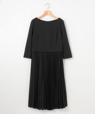 組曲 【KUMIKYOKU NAVY】ジャージーコンビプリーツ ワンピース ブラック系