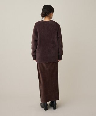 CRAFT STANDARD BOUTIQUE カットコーデュロイラップ風スカート Dark Brown