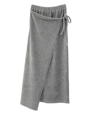 CRAFT STANDARD BOUTIQUE カットコーデュロイラップ風スカート Gray Mixture