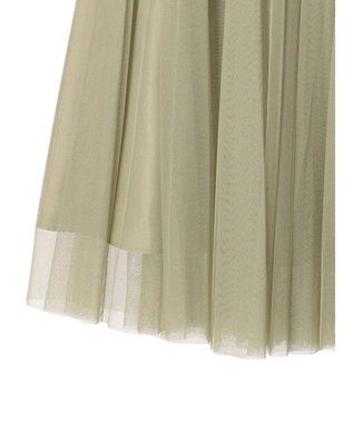 earth music&ecology チュールフレアスカート Khaki