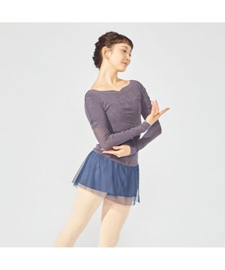 Chacott ショートスパッツ付スカート アイアンブルー