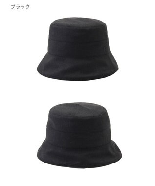 MOONBAT FURLA(フルラ)ツイードダウン ハット 帽子 UVカット サイズ調整 日本製 ブラック