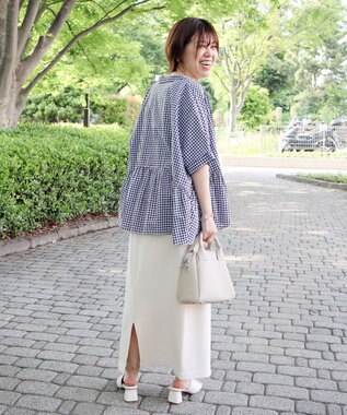CRAFT STANDARD BOUTIQUE ペプラムブラウス Gingham Check
