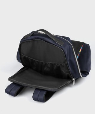 Paul Smith ナイロンブライトストライプトリム リュック ネイビー