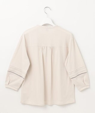 J.PRESS LADIES S 【洗える】プレーティングジャージー スキッパー カットソー グレージュ系