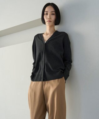 UNFILO 【新色追加】マイビューティニット カーディガン チャコール