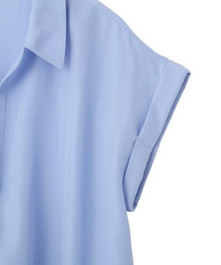 YECCA VECCA 裾レーススキッパーシャツ Blue