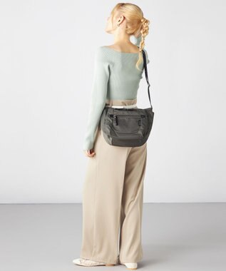 LA BAGAGERIE 【MONICA】ラウンドショルダーバッグ ダークグレー