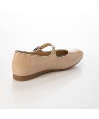 ing <ing>【WEB限定】ストラップフラットシューズ ベージュエナメル