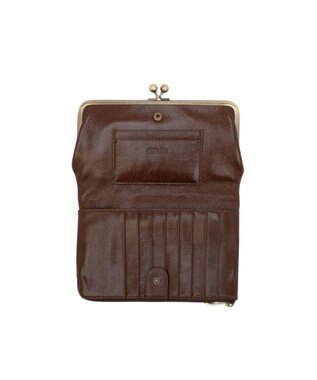 ANNA SUI マチルダ 二つ折り口金長財布 ブラウン