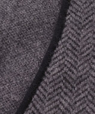 自由区 ヘリンボーン ポンチョ グレー系