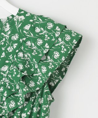 Feroux 【美人百花7月号掲載】フラワープリント ワンピース グリーン系9