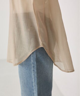 WEGO 【ANGIE VINTAGE】シアーシャツ ライトベージュ